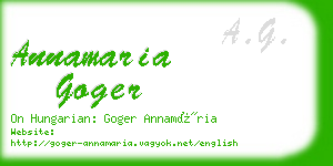 annamaria goger business card